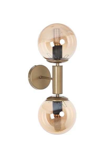 MŞ Aydınlatma Hector Antique 2 Honey Glass Sconce