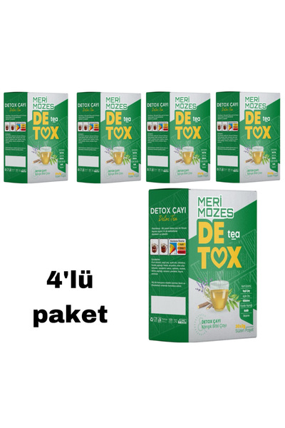 Meri mozes 4'lü Detox Özel Form Çayı 4 Aylık Kullanım
