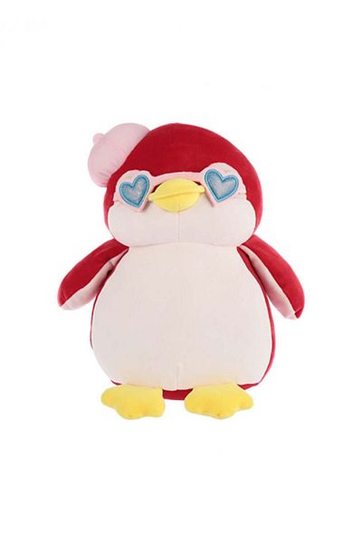 Miniso Penguin Doll - Red - 33 cm