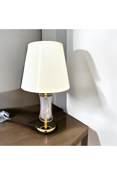 Living Gold Crystal LED Lamp with Shade