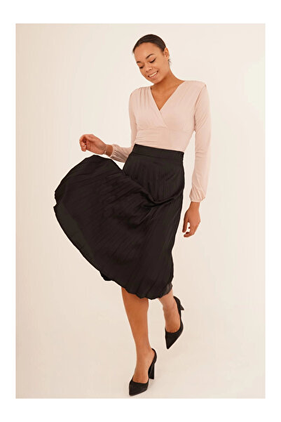 Cotton Mood 23254223 Sandy Double Breasted Collar Gathered Padded Long Sleeve Blouse TAS