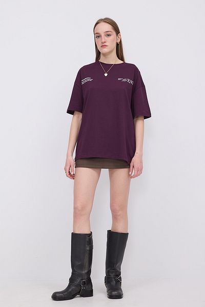 Addax Front and Back Text Printed T-Shirt P10275