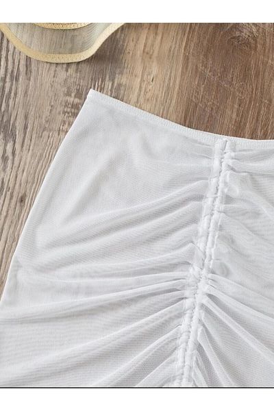 DRESSY CL Μπικίνι με ρυθμιζόμενο κορδόνι από τούλι με κορδόνι Pareo-Beach