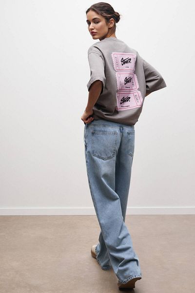 Pull & Bear STWD T-shirt with ticket graphic