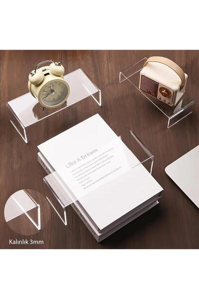 Viyens 3'lü Ürün Yükseltici Organizer Stant Pleksi 26x3cm / 28x6cm / 30x10cm ...