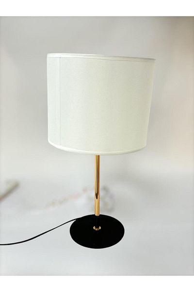 Living Black/gold table lamp, 55 cm