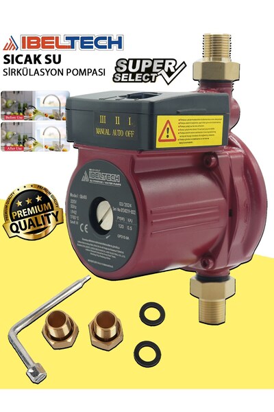 Germany Style İbeltech Gpd16-9a Sıcak Güneş Enerjisi Su Devir Daim Sirkülasyon Su Pompası Motoru 1"