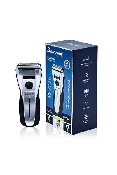 Davena ماكينة حلاقة كهربائية احترافية i-stubble DV616 - فضي