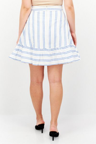 Esprit Women Stripe Mini Skirts, White