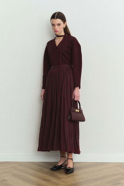 Hooopstore Fusta Boho Crash Burgundy