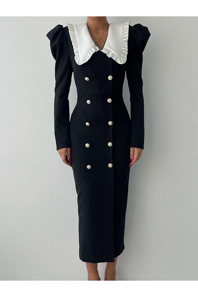 leyla sanat sanata yeni bir bakış açısı Leyla Art a New Perspective on Art Palmas Wide Collar Dress