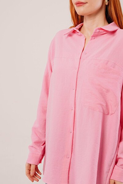 buğrahayalin قميص وردي بجيب فضفاض