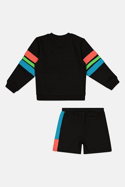 Nautica Toddler Boy 2 Pieces Brand Logo Sweatshirt Set, Black