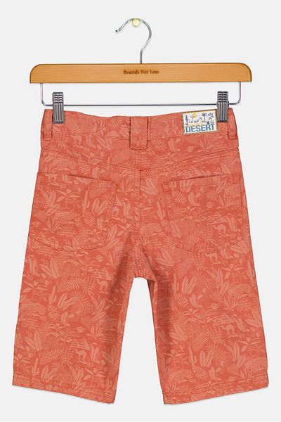 Sergent Major Kids Boy All Over Chino Shorts, Rust