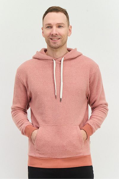 Feat Men Hooded Long Sleeves Heather Sweatshirt, Brown