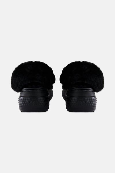 Crocs Women Faux Fur Clogs, Black