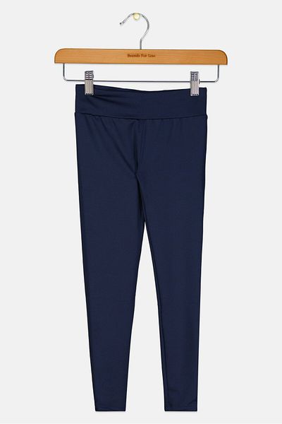 Nike Kids Girl Dri Fit Brand Logo Training Leggings, Navy