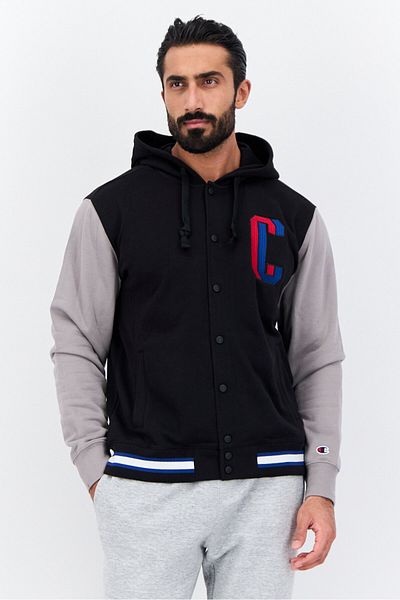 Champion Men Sportswear Fit Hooded Outdoor Jackets, Black