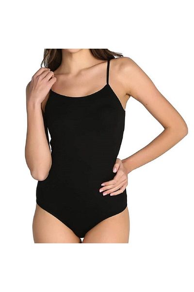 ENTAHA Tutku Women's Black Body 3-Piece Bodysuit with Straps, Hooks and Snap Fasteners