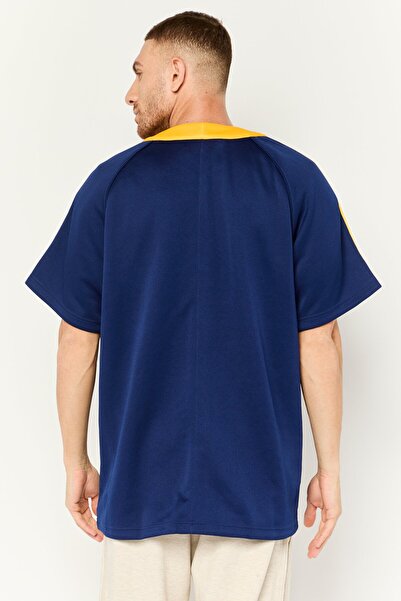 adidas Men Sportswear Fit Embroidered Logo Superstar Baseball Shirt, Navy