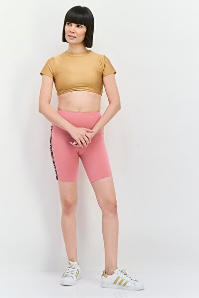 Guess Women Brand Logo Biker Shorts, Dusty Pink