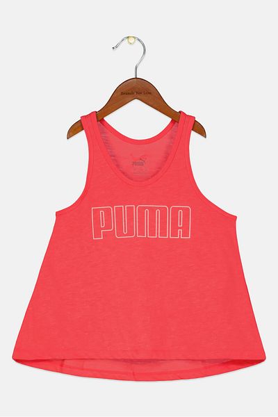 Puma Kids Girl Brand Logo Tank Top, Dark Pink