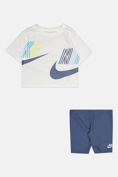 Nike Kids Girl 2 Piece Sportswear Top And Bottom Training Set, White
