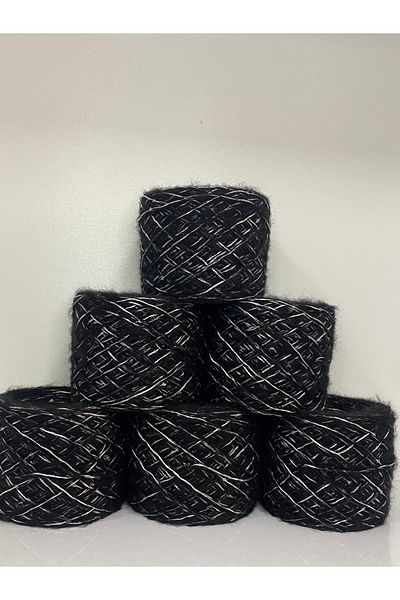 göçer Moheracrylic 600 Gr Black and White Transparent Sequin Image Net