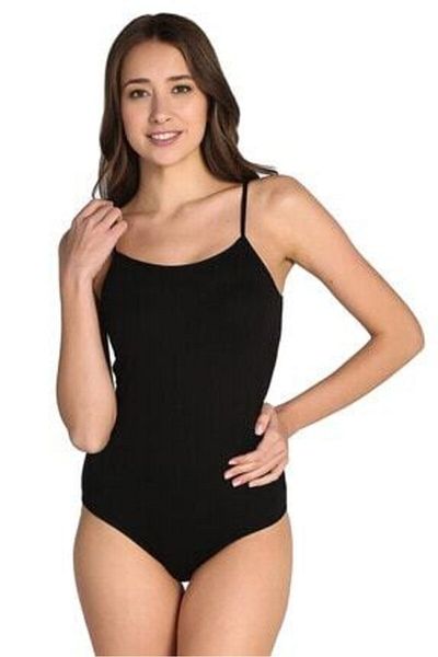 KEYAL Tutku Women's 6 Pack Black Rope Strap Lycra Hook Snap Bodysuit