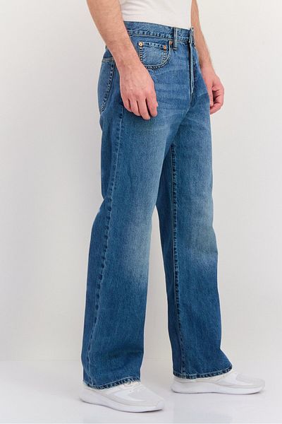 GAP Men Loose Fit Wash No Stretch Denim, Mid Blue