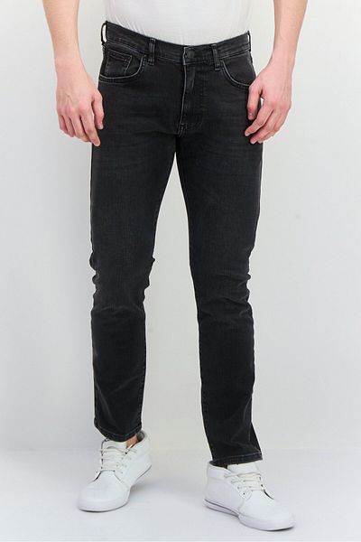 Riders by Lee Men Slim Fit Washed Stretchable Denim, Charcoal