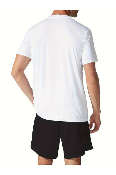 LUNAVISTA Men's 2 Piece Suit Casual Short Sleeve Round Neck T-Shirt