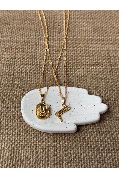 M Miel Kadın Işlemeli Kovboy Şapka Çizme Kolye 2li Set Kolye