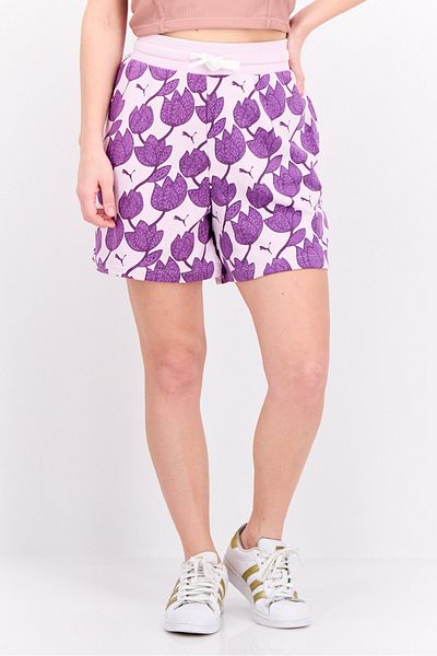Puma Women Sportswear Fit Drawstring Outdoor Shorts, Purple