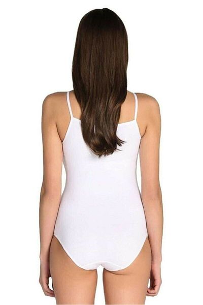 KEYAL Tutku 1 Pack 0148 Women's Rope Strap Lycra Hook Body Black White Skin Bodysuit
