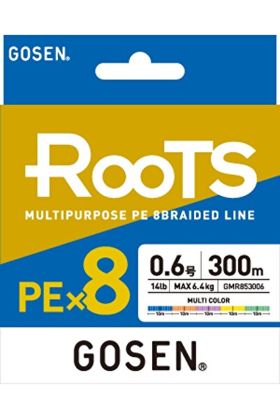 GOSEN X8 Roots Pe 0.8 0,148Mm 8 Kat İp Misina 300Mt Multicolor