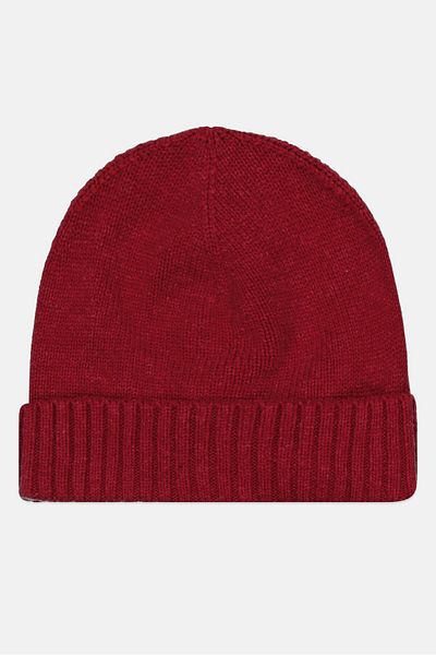 Reserved Kids Girl Plain Knitted Beanie, Maroon
