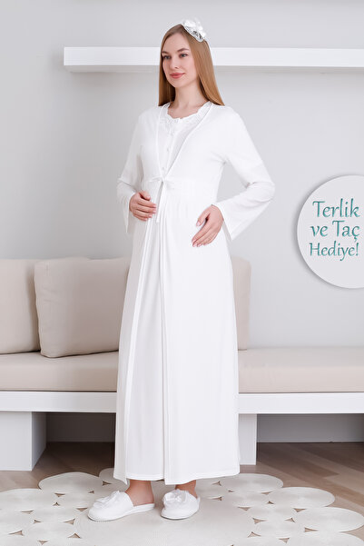 ERDENİZ TEKSTİL Set cămașă de noapte și rochie de maternitate și de maternita...