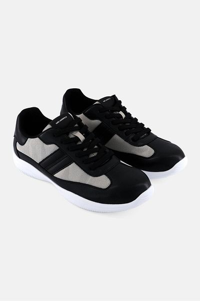 Karl Lagerfeld Men Recycled Leather Lace Up Casual Shoes, Black