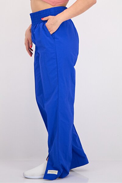 The Giving Movement Women Regular Fit Plain Split Leg Pants, Blue