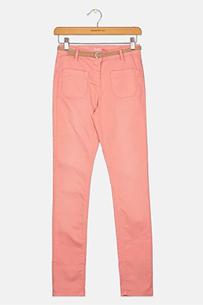 TAPE A L'OEIL Kids Girl Solid Stretchable Pants, Light Pink