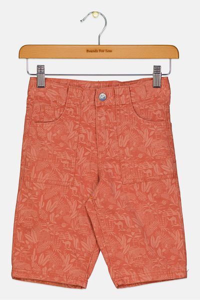 Sergent Major Kids Boy All Over Chino Shorts, Rust
