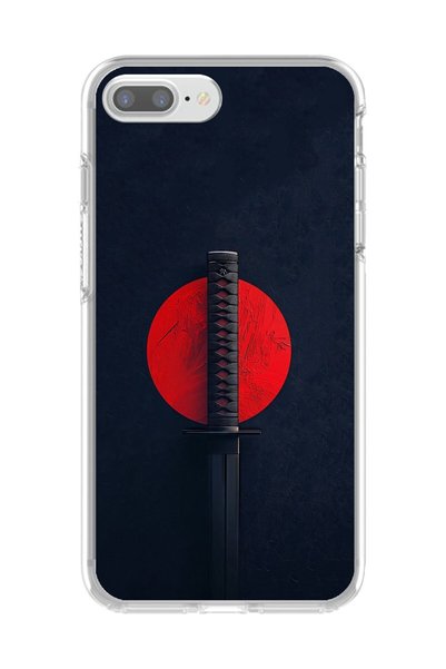 Dali Design حافظة شفافة متوافقة مع هاتف iPhone 7 Plus بتصميم سيف الساموراي