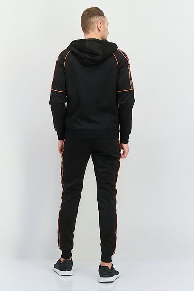 Crosshatch Men 2 Piece Brand Logo Tracksuits Set, Black