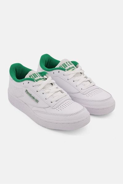Reebok Kids Boy Club C 85 Lace Up Tennis Sports Shoes, White