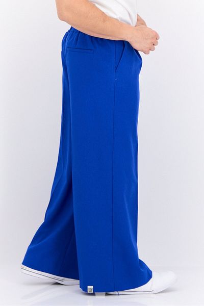 The Giving Movement Men Regular Fit Brand Logo Wide Leg Pants, Royal Blue