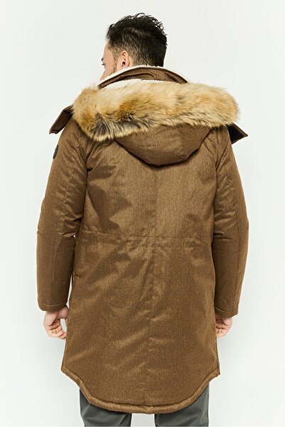 Michael Kors Men Plain Parka Jackets, Caramel Brown