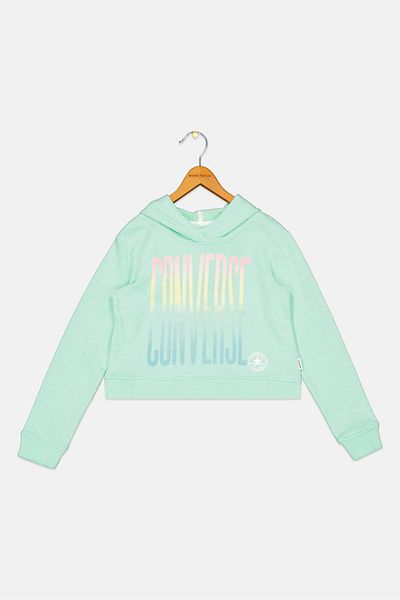converse Kids Girl Sportswear Hoodedie, Light Green