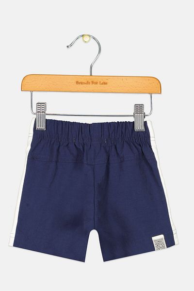 The Giving Movement Toddlers Girl Brand Logo Shorts, Navy/white