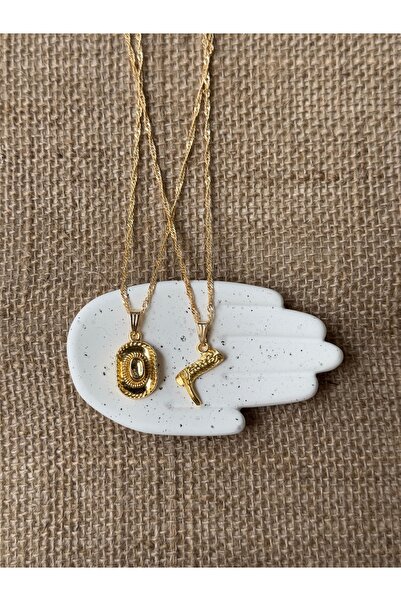 M Miel Kadın Işlemeli Kovboy Şapka Çizme Kolye 2li Set Kolye